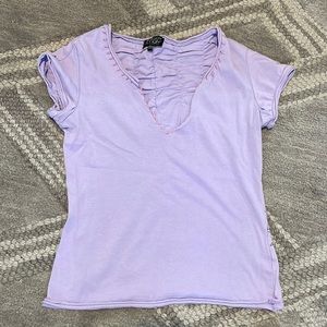 Purple v neck top